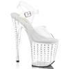 Pleaser - FLAMINGO808TDRS Ankle strap sandal, Pole dance shoes - White/Transparent Product image